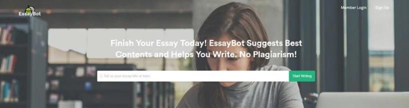 EssayBot main page